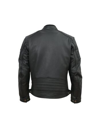 Blouson en cuir col motard GEAVIS CE 3