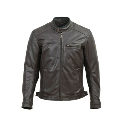Leather jacket with biker collar GLEE CE