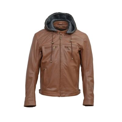 Blouson en cuir avec capuche TITUS CE