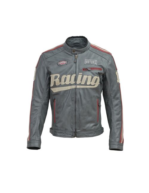 Blouson en cuir biker RACING CE