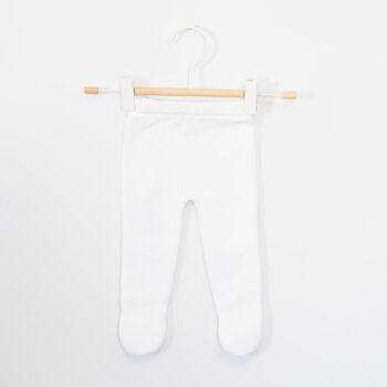 Pantalon à pieds en coton - Blanc - Collection «Petits Chats» 2