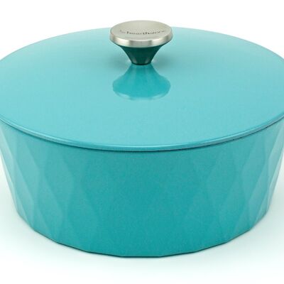 Cocotte Fonte Emaillée Diamant, Turquoise, 26 cm, 5,2 l.