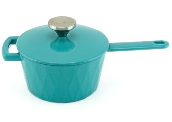 Casserole Fonte Émaillée Diamant, Turquoise, 18 cm, 1,6 l. 1