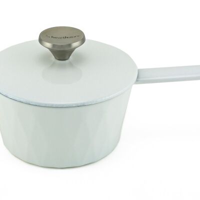 Diamond Enamelled Cast Iron Saucepan, White, 18 cm, 1.6 l.