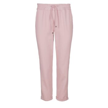 Pantalon de survêtement écourté rose 1