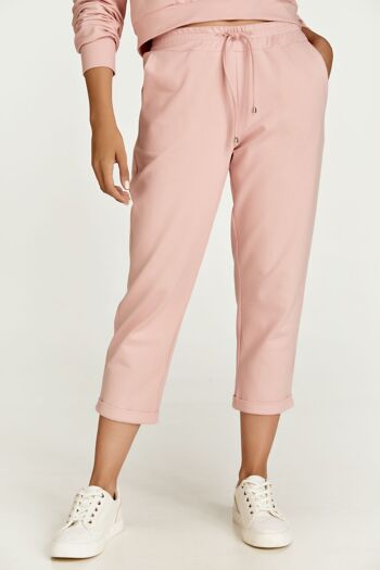 Pantalon de survêtement écourté rose 5