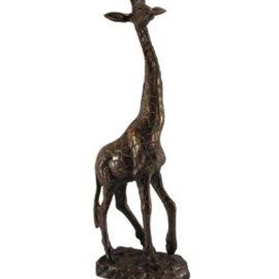 Giraffe – Dekoration – Metall – Antik-Messing glänzend – 49 cm Höhe