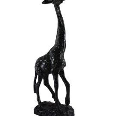 Giraffe - Dekoration - Metall - Schwarz Antik - 49cm Höhe