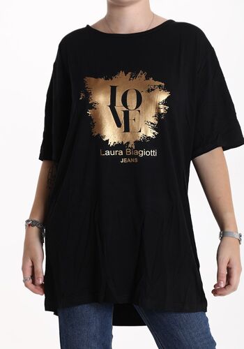 T-shirt en viscose, marque Laura Biagiotti, da donna, Made in China, art. JLB203-1.290 8
