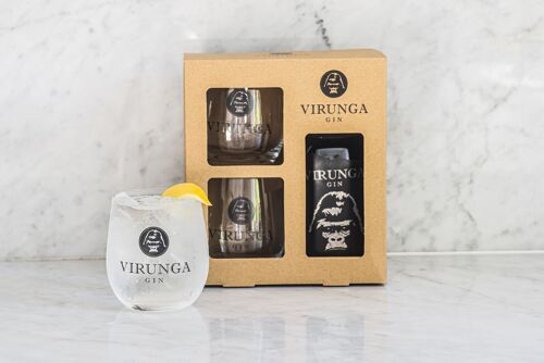 Coffret Virunga gin + 2 verres