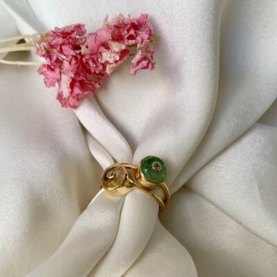 DIAMOND RING, Citrine Tourmaline(BAGLU56)