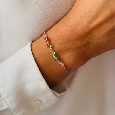 BRACELET FRIVOLE, Tourmaline Cabochon (BLU57)