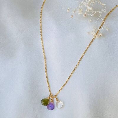 Necklace drops of faceted stones ISCIA (CCHIS21)