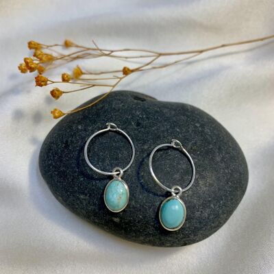 OURAY EARRING, turquoise & silver (BOCA5)