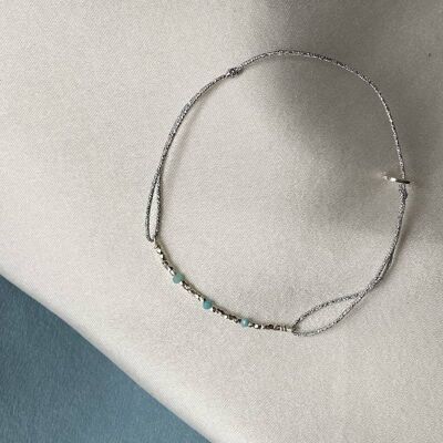 BRACELET SANTA ANA, amazonite et argent (BCA34)