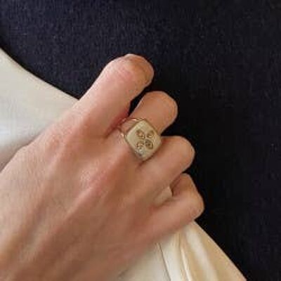 JOY RING, horn and gold plated (BAGEM17)