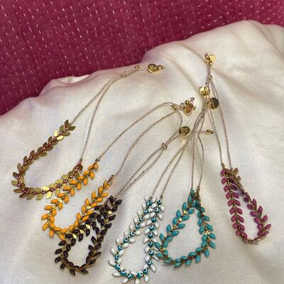 LEOPOLD BRACELET, enamelled chain (BLEO2)