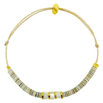 BRACELET TUPAI , rondelles nacre (BTA22) 3