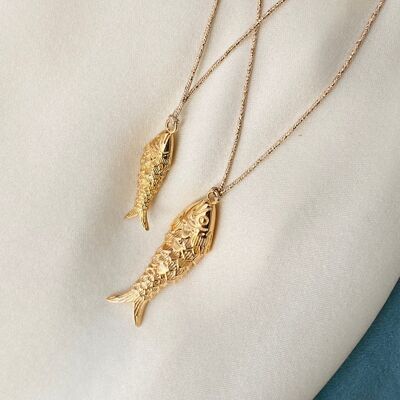 SARDINA NECKLACE, gold plated fish (CAT74)