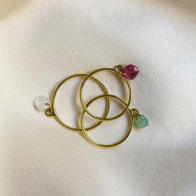 LITTLE RING, gold plated, fine stone (BAGLIT)
