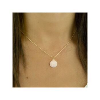 COLLIER DORIS, shell opale rose (CCHOC2) 3