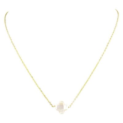MOREA NECKLACE, mother-of-pearl clover (CCHTA12)