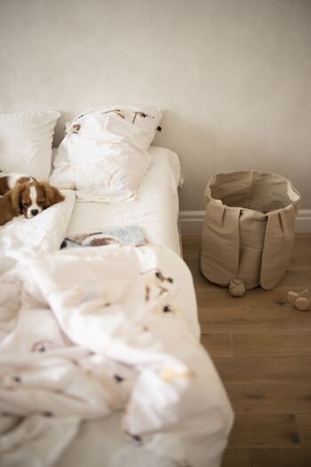 Panier à jouets en coton de rangement pour enfants. Lapin 3