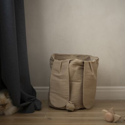 Cestino portaoggetti in cotone per bambini. Coniglietto