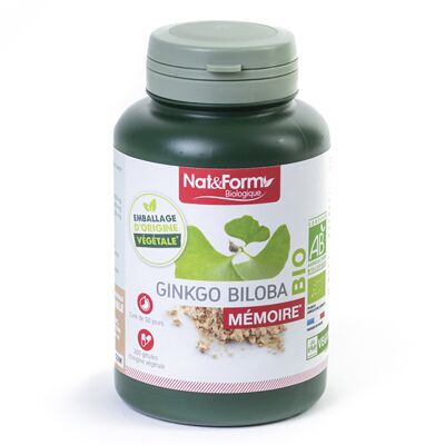 Ginkgo biloba orgánico - 200 cápsulas