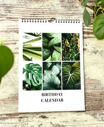 Calendrier perpétuel, calendrier annuel des plantes d'intérieur, non daté, calendrier des anniversaires 1