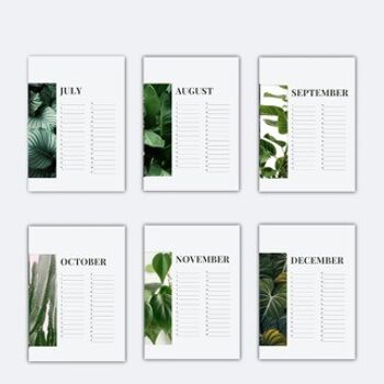 Calendrier perpétuel, calendrier annuel des plantes d'intérieur, non daté, calendrier des anniversaires 6