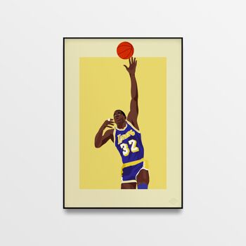 Affiche "Magic Johnson" - A4 & 30x40cm 1