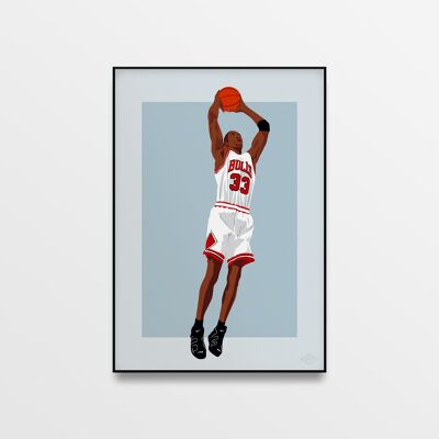 Affiche "Scottie Pippen" - A4 & 30x40cm
