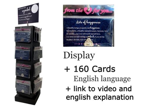 Display met 160 cadeau kaartjes (ENGELSTALIG).