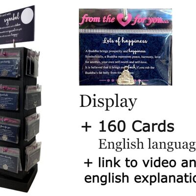 Display with 160 gift cards (ENGLISH).