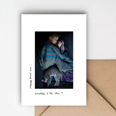 "Happiness break" card - Collaboration Caroline Dejonghe x Narrature