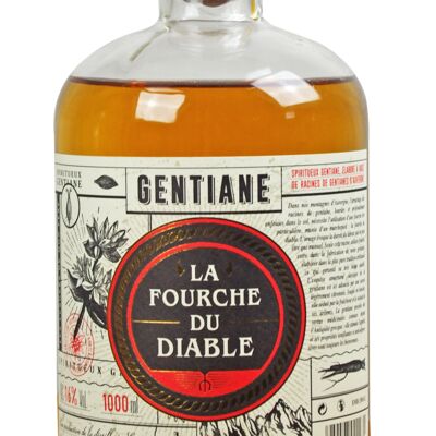 Craft liqueur Gentiane Couderc "La Fourche du Diable" 1L