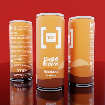 Cold Brew 124, café éthiopien en canette de 25 cl, fabriqué en Italie 1