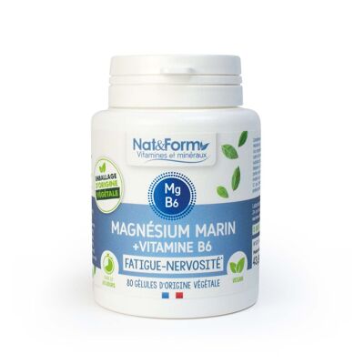 Magnesio marino + vitamina B6 - 80 capsule