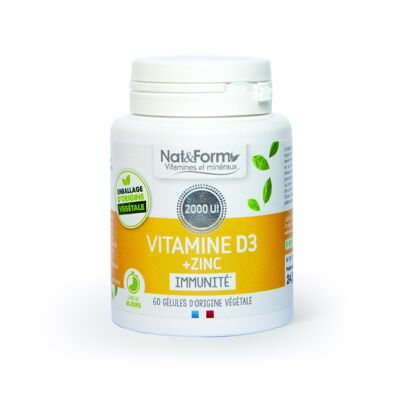 Vitamine D3 + Zinc - 60 gélules