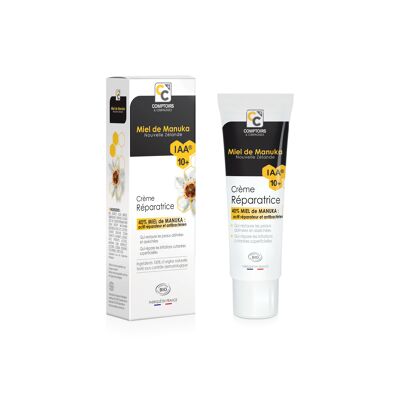 COMPTOIRS ET COMPAGNIES - Crème Réparatrice avec 40% Miel de Manuka IAA10+ - Peaux Abîmées et Asséchées - Certifiée Bio - 40ml