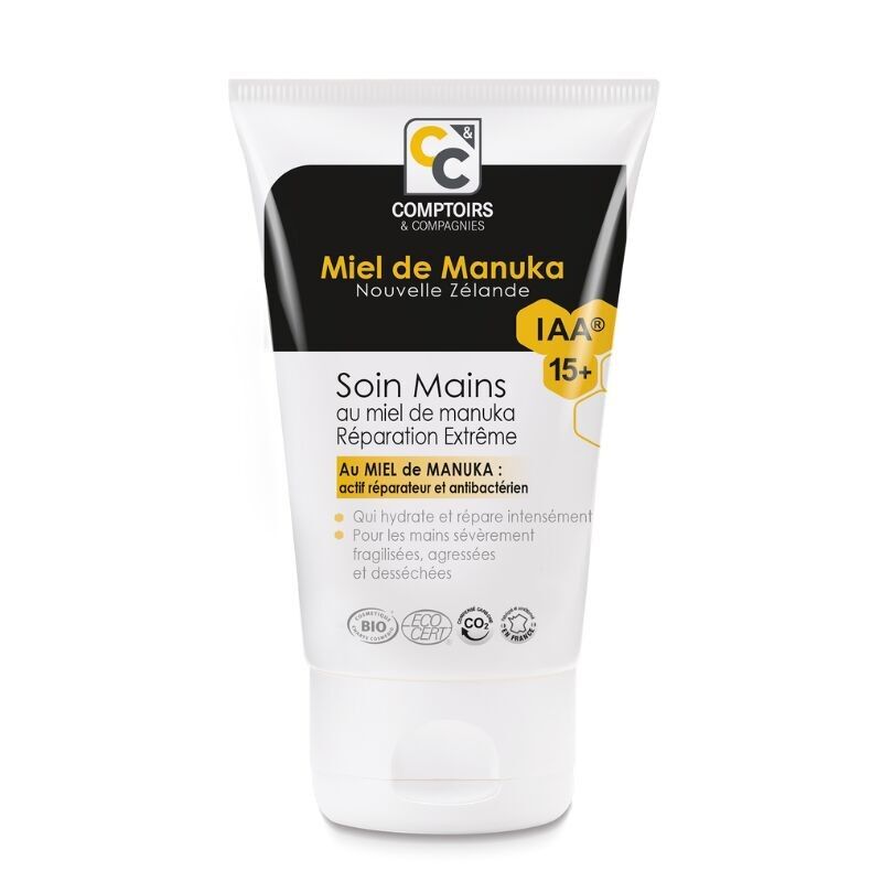 COMPTOIRS ET COMPAGNIES - Trattamento mani Extreme Repair con miele di Manuka IAA15+ - Nutre e idrata - Certificato biologico - 50 ml