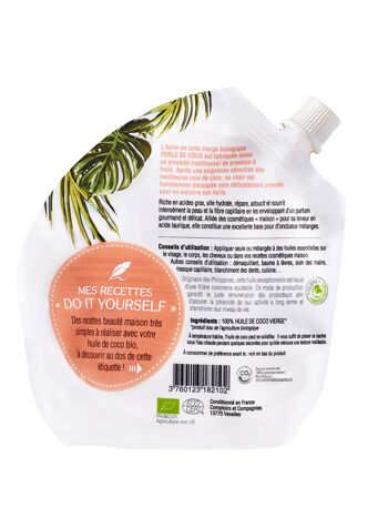 HUILE DE COCO VIERGE - PERLE DE COCO - CERTIFIÉE BIO FILIÈRE ÉQUITABLE - 250ml 3