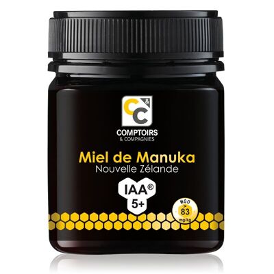 COMPTOIRS ET COMPAGNIES - Miele di Manuka attivo - IAA5+ (MGO83+) - Origine Nuova Zelanda - 250g