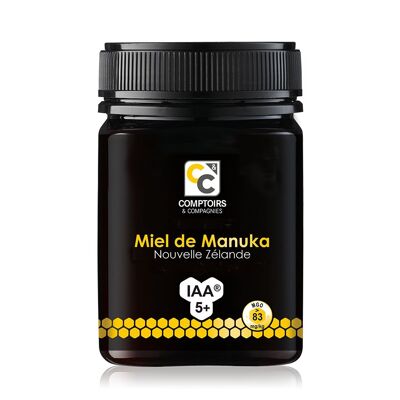 COMPTOIRS ET COMPAGNIES - Miele di Manuka Attivo - IAA5+ (MGO83+) - Origine Nuova Zelanda - 500g