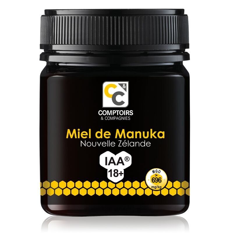 COMPTOIRS ET COMPAGNIES – Aktiver Manuka-Honig – IAA18+ (MGO696+) – neuseeländischer Ursprung – 250 g