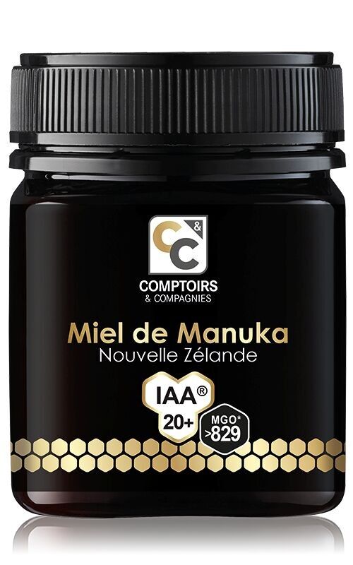 COMPTOIRS ET COMPAGNIES – Aktiver Manuka-Honig – IAA20+ (MGO829+) – neuseeländischer Ursprung – 250 g