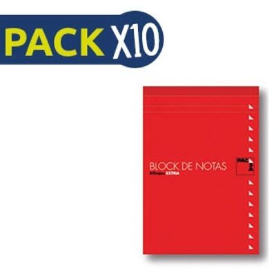 Pack 10 Bloc notas con tapa 1/16 Liso 80 hojas
