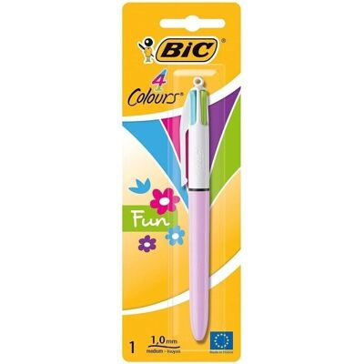 Bolígrafo Bic 4 colores pastel en blister