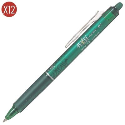 Pack 12 Bolígrafo Pilot Frixion Clicker Verde